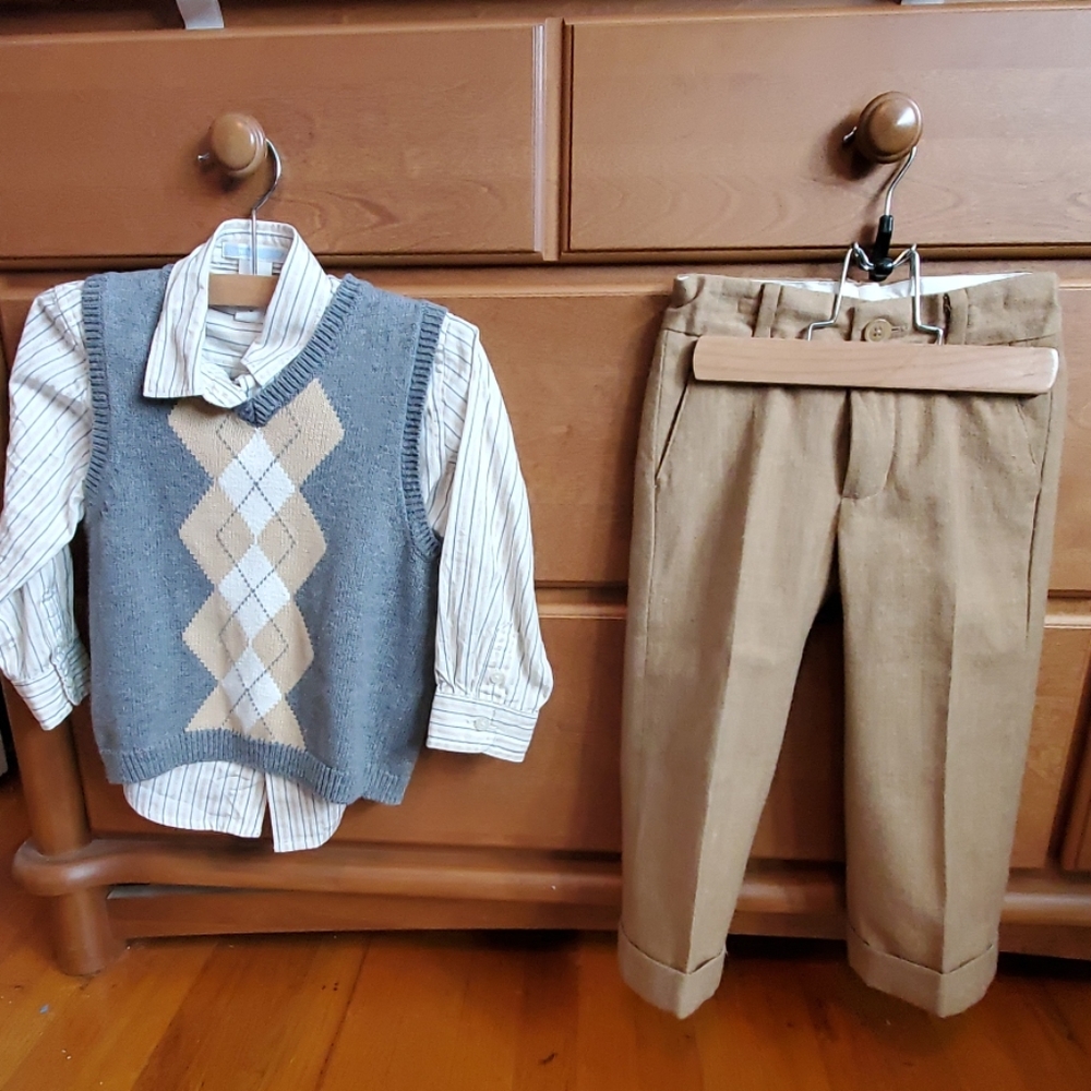 Janie and Jack Sz 2 sweater vest set